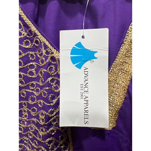 Advance Apparel Womens Purple Kaftan Maxi Dress Boho Cotton Abaya Lounge Dress - Picture 7 of 8